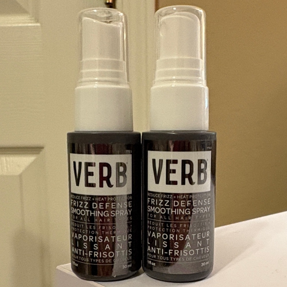 NEW Set Of 2 Verb Frizz Defense Smoothing Spray